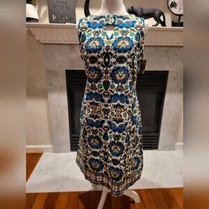 Taylor Floral Midi Sleeveless Fit & Flare Dress NWT